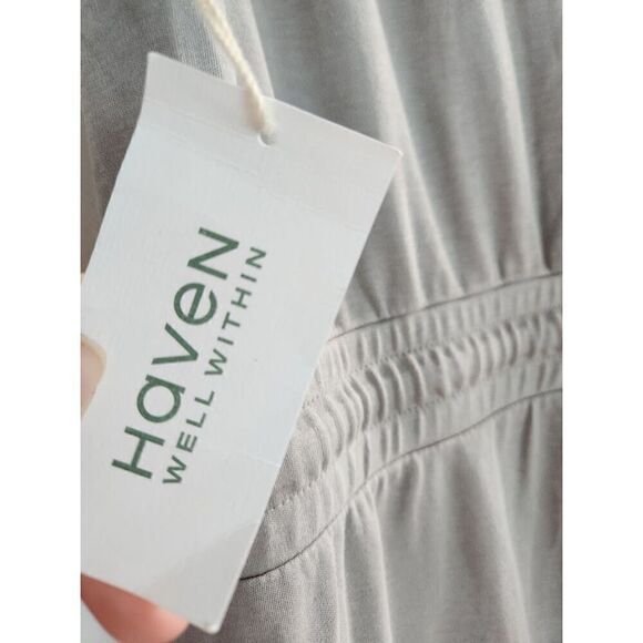 NWT Haven Well Within By Talbots Grey Jersey Knit Midi Overall Dress size Medium - Picture 6 of 12